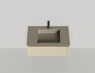 Подвесная тумба Salini Domino 27D208ON 80см шпон/гладкий фасад Onda Plus